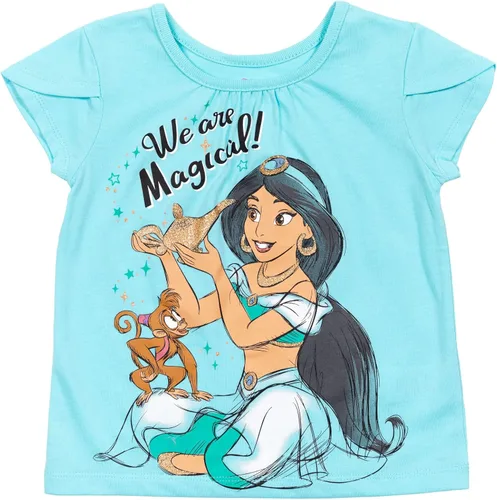 Vista 3 de Disney Princess Moana Frozen - Conjunto de 3 piezas de camiseta de tul con falda de malla y coletero para niñas pequeñas a grandes
