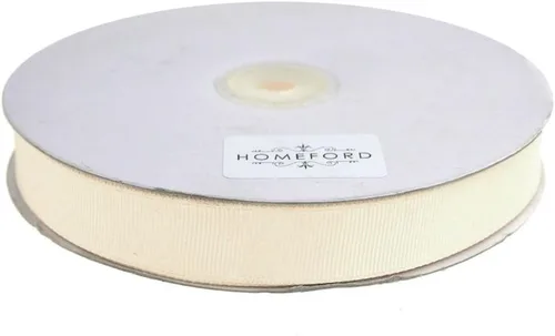 Vista 8 de Homeford Cinta de grogrén macizo, 50 yardas (1-1/2 pulgadas, oro antiguo)