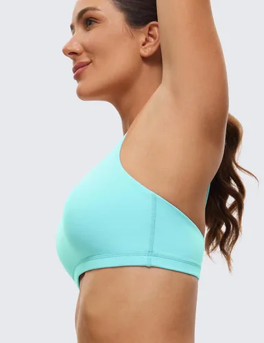 Vista 4 de CRZ YOGA Brasier para deportes de bajo impacto para mujer con tirantes sin varillas acolchado Yoga Bra Tops