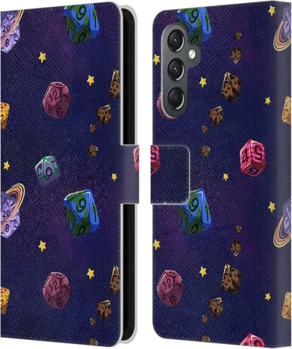 Vista 47 de Head Case Designs Officially Licensed Carla Morrow Colorful Space Dice Patterns Leather Wallet Case Compatible with Samsung Galaxy A07 4G