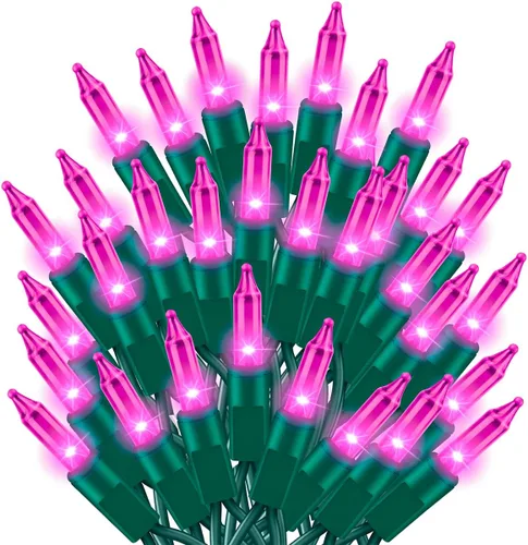 Vista 10 de Tira de luces LED ST38 de 26 pies (25.9 ft) con cable blanco, luces colgantes conectables y regulables para el día de la nación