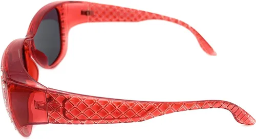 Vista 4 de Incredible Bargains The Starlet - Gafas de sol rectangulares ovaladas con diamantes de imitación de mariposa y ajuste de 2.165 in