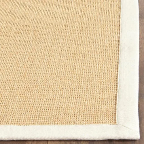 Vista 20 de Alfombra de sisal Safavieh, de color maíz y negro, tejida a mano, de la colección de fibras naturales; 5 x 8 pulgadas, NF441A, Tela, Gris / Gris