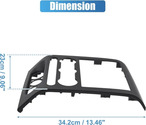 Vista 4 de uxcell Panel de cubierta de la moldura central del panel de instrumentos frontal para Ford F-150 2004 2005 2006 2007 2008 Cubierta de panel