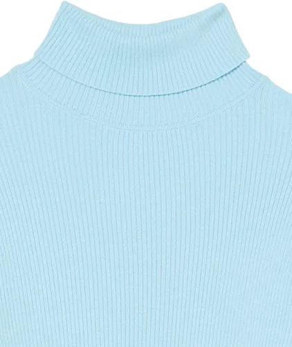 Vista 6 de Tienda Essentials Suéter ligero de manga larga y cuello alto para mujer