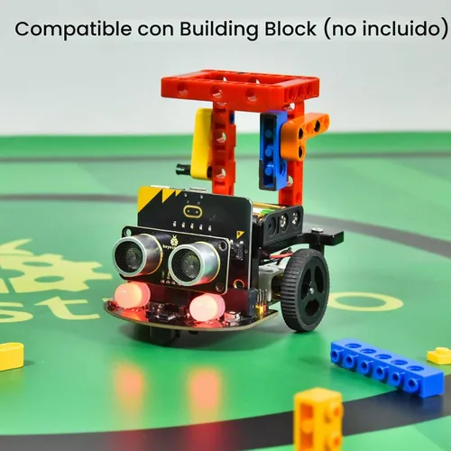 Vista 6 de KEYESTUDIO Microbit Robot - Kit de arranque de coche compatible con BBC