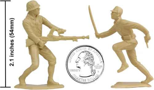 Vista 3 de BMC Classic Marx - Figuras de soldado japonés de plástico para hombre, 32 piezas de soldado de la Segunda Guerra Mundial, fabricadas en Estados