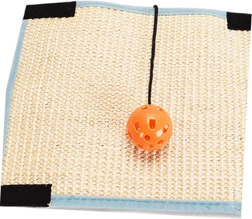 Vista 8 de POPETPOP Práctico gato Rascador Pad juguete sisal bola redonda decoración muebles sofá mesa protector Mat para gatos