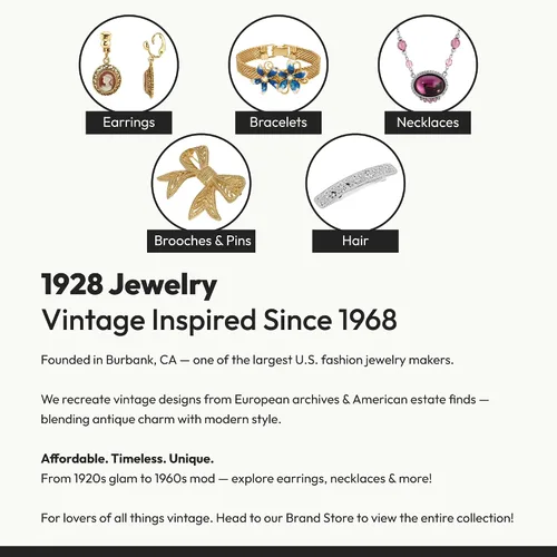 Vista 2 de 1928 Jewelry - Pasador para el cabello de cristal transparente para mujer, (1 unidad)