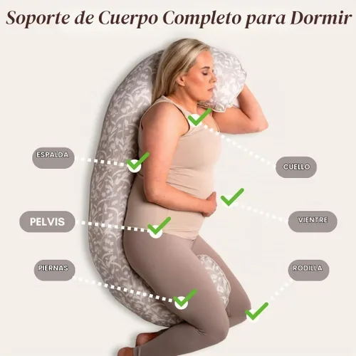 Vista 3 de BellaMoon - Almohada de embarazo en forma de C para dormir (55 pulgadas) Almohada corporal de maternidad con funda refrescante de soporte suave