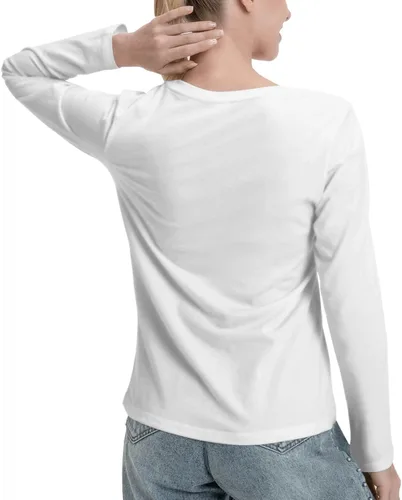 Vista 4 de Womens Fall Long Sleeve Tshirts Womens Cotton Shirts Top Round Neck T-Shirts Sweatshirt