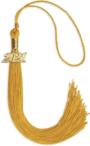 Vista 117 de Endea Graduation - Borla de un solo color con fecha dorada (Oro Antiguo, 2020)