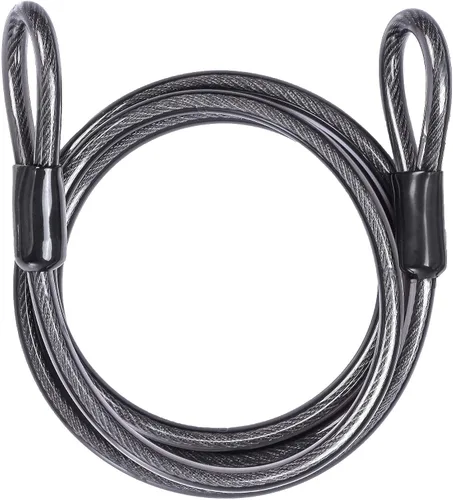 Vista 8 de DELSWIN Cable de acero de seguridad con bucles, 0.472 in (1/2 pulgada) de grosor, 4 pies, resistente cable de bloqueo de bicicleta, cables trenzados