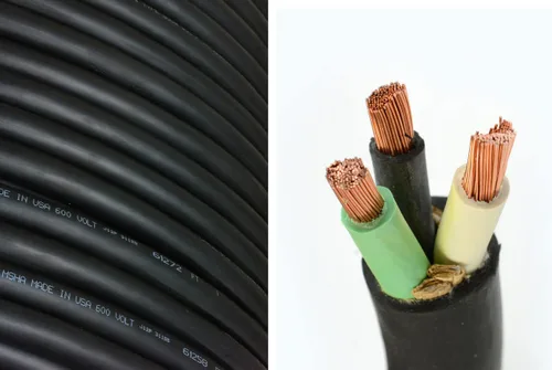 Vista 2 de Nassau Electrical Supply SOOW SO Cable de alimentación de 2/3 15 pies HD USA portátil al aire libre interior 600 V cable flexible