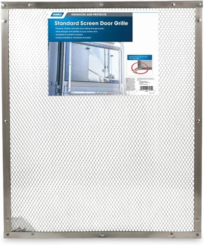Vista 9 de Grilla protectora para puerta de Camco, 43980, estándar, de aluminio, para casa rodante, Aluminio