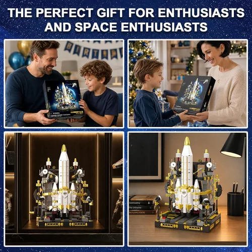 Vista 6 de Space Rocket Building Set, Rocket Launch Model Kit for Boys 8-12