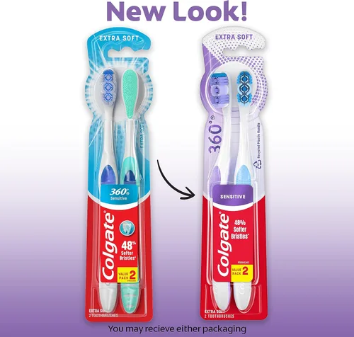 Vista 2 de Cepillo de dientes Colgate Enamel Health Sensitive, extra suave, 2
