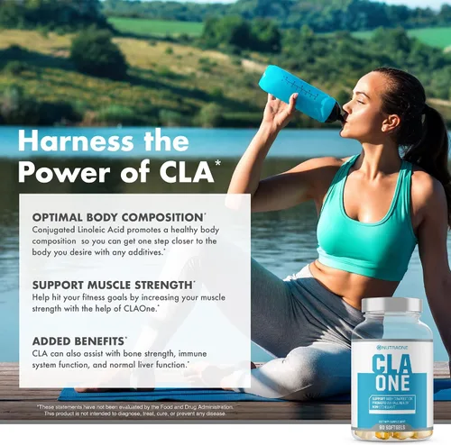 Vista 7 de NutraOne Nutrition Suplemento CLAOne de ácido linoleico conjugado (CLA) Suplemento natural* (90 cápsulas)