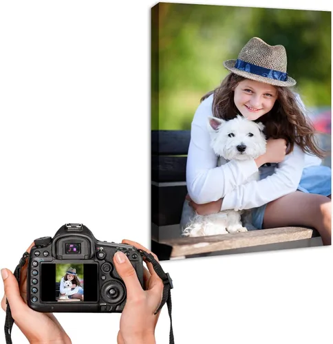 Vista 23 de YYYYHPP Impresiones en lienzo con tus fotos, arte de pared personalizado de foto a lienzo, impresión en lienzo para boda, familia, bebé, mascotas