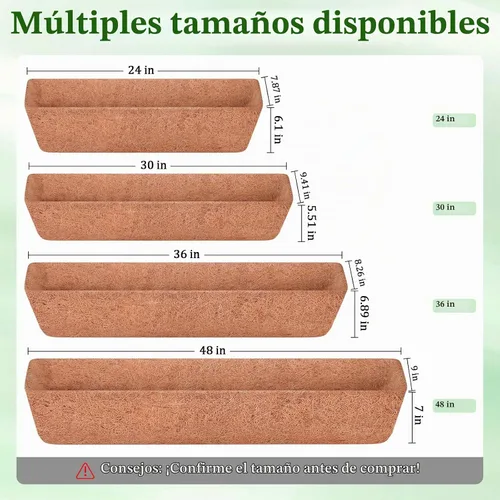 Vista 2 de Halatool Paquete de 2 forros de coco de 24 pulgadas de repuesto