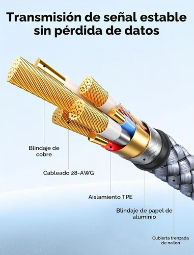 Vista 7 de JSAUX Cable de extensión USB 3.0 de 1.6 ft, cable de extensión USB A macho a hembra, material trenzado duradero, transferencia de datos rápida
