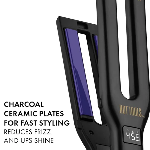 Vista 3 de HOT Tools Pro Signature - Plancha plana de doble placa, cuatro placas de 1/2 pulgada