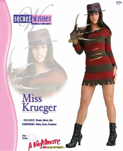 Vista 6 de Secret Wishes Pesadilla en Elm Street Disfraz para mujer Señorita Krueger.