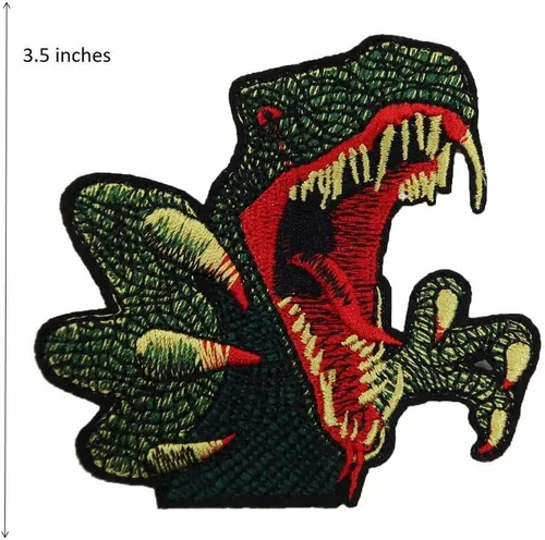 Vista 2 de T-Rex Tyrannosuarus Dinosaur - Parche bordado para planchar