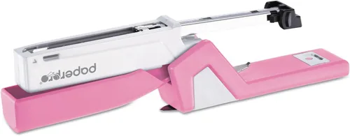 Vista 5 de Grapadora compacta Pink Ribbon, capacidad para 15 hojas, rosa/blanco