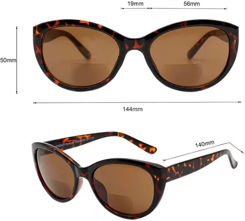 Vista 5 de VITENZI Gafas de sol con lectores para mujer, gafas de sol de lectura tintadas, gafas de sol Bifocales, Florencia, M