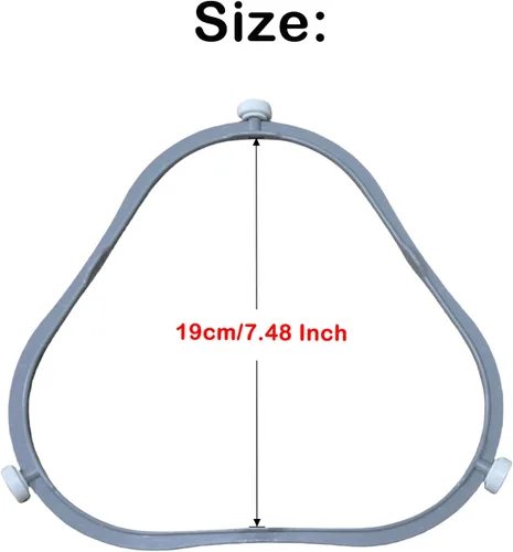 Vista 2 de 7.48 pulgadas W11252182/8206227 Anillo de soporte para placa giratoria de microondas, pieza de repuesto de soporte de bandeja de vidrio, anillo