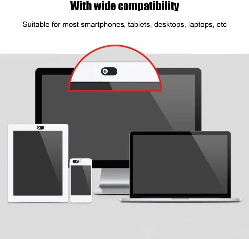 Vista 3 de Zopsc Cubierta para cámara web, 3 piezas, cubierta de lente de metal ultrafina, seguridad anti-hacker, adecuada para teléfonos inteligentes