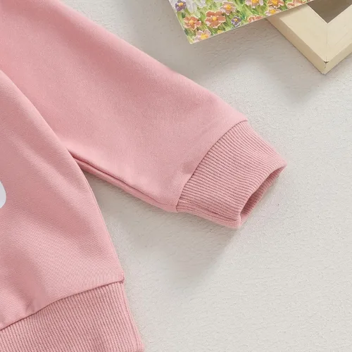 Vista 37 de Conjunto de sudadera con estampado para bebé y niña, sudadera larga para otoño e invierno