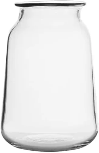 Vista 7 de Elements Jarrón para botella de leche de vidrio transparente de 5 pulgadas, florero pequeño para flores secas, flores sintéticas y decoración