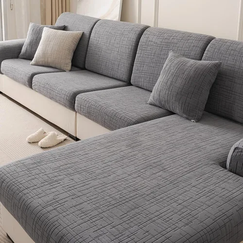 Vista 8 de Fundas de Cojines para Sofá Seccional, fundas de sofá de tela jacquard elástica gruesa y lavable para sofá seccional, fundas de sofá antideslizantes