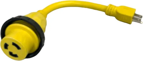 Vista 3 de Amp Up Marine & RV Cables 125 V 30 Amp hembra x 15 Amp macho Marine Shore Cable de alimentación Pigtail Boat Adapter - 21103