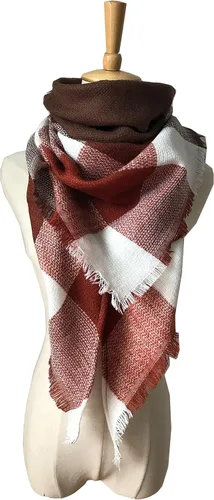 Vista 84 de Wander Agio - Bufanda envolvente con diseño a cuadros o triangular para mujer, cálida y larga, de punto, sensación de cachemira, chal