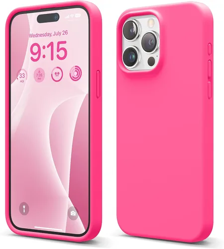 Vista 27 de elago Funda compatible con iPhone 15 Pro Max, de silicona líquida, funda protectora de cuerpo completo, a prueba de golpes, funda delgada