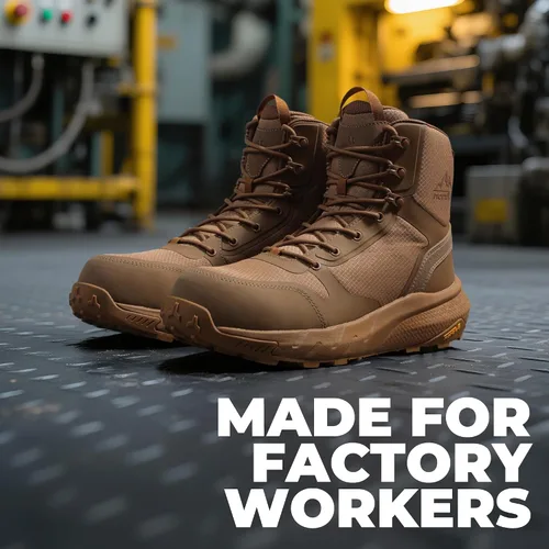 Vista 9 de NORTIV 8 Botas de trabajo ligeras con punta compuesta para hombre Coyote