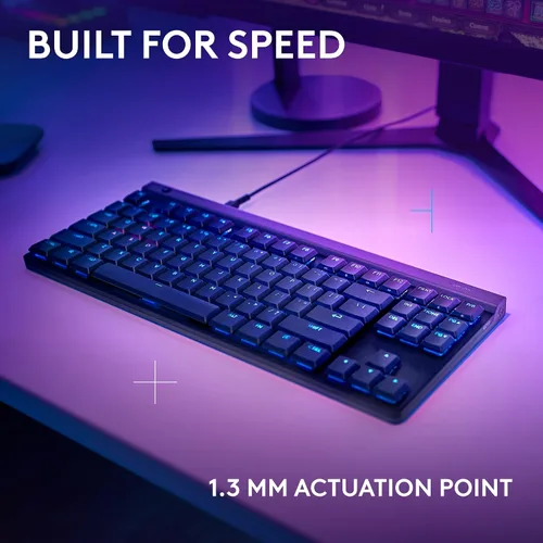 Vista 3 de Logitech G 515 TKL - Teclado para juegos de perfil bajo con cable, RGB totalmente personalizable, teclas PBT de doble disparo, interruptores