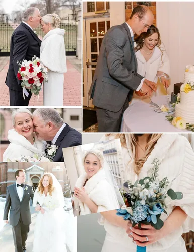 Vista 7 de BEAUTELICATE Chal de piel sintética para mujer, abrigo de piel suave para eventos de boda de invierno