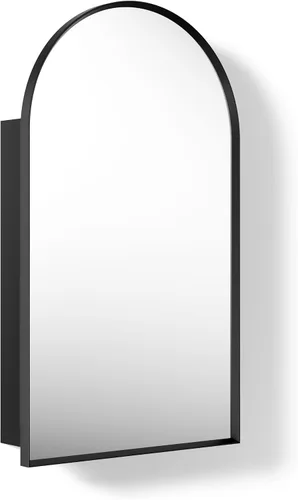 Vista 27 de Kohler 35573-BNL Verdera® - Espejo de gabinete de medicina enmarcado, diseño cápsula, interior espejado, gabinete de baño, estantes de vidrio