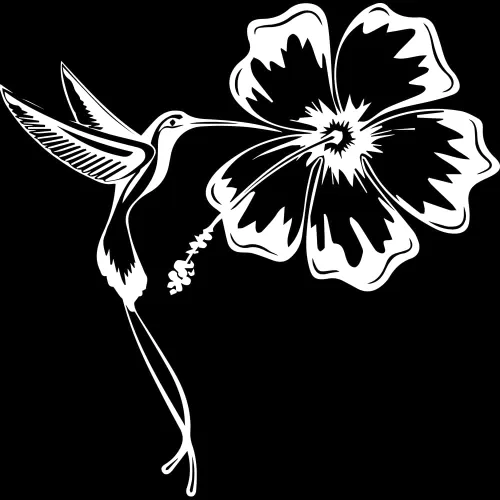 Vista 15 de Adhesivos transparentes de tatuaje de colibrí e hibisco (azul celeste) Calcomanías de vinilo impermeables prémium para teléfono portátil, accesorio