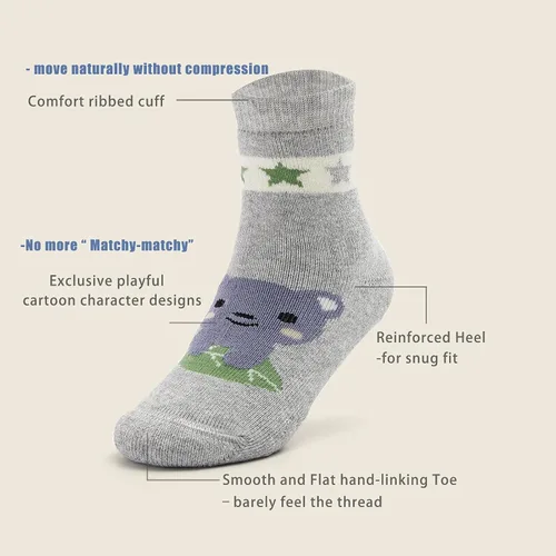 Vista 3 de Calcetines de invierno para niños calcetines térmicos de rizo para niños paquete de 6
