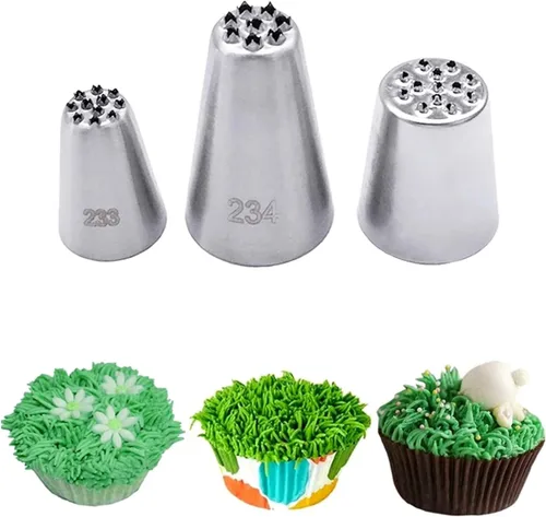 Vista 12 de Juego de puntas de tuberías para decoración de pasteles, puntas grandes de 1M 1A 2A 2D 4B