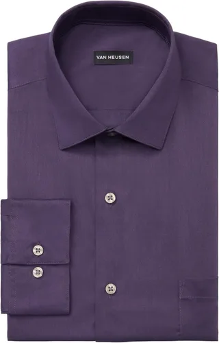 Vista 17 de Van Heusen Camisa de vestir para hombre, ajuste regular, cuello flexible, elástica, sin arrugas