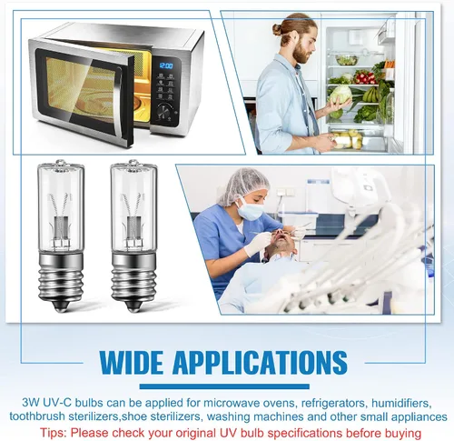Vista 6 de Qualirey Paquete de 6 bombillas de repuesto LB1000 UVC compatibles con GermGuardian GG1100W, GG1000, GG1100B, GG1000CA, LB-1000, GGH200, 661000CA