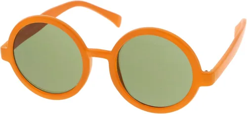 Vista 2 de Lentes de sol redondos retro de moda para mujer UV400 con borde de cuerno lente de color neutro de 2047in naranja mateverde