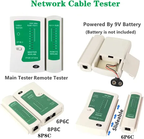 Vista 5 de Gaobige Kit de herramientas de red para Cat5 Cat5e Cat6, kit de crimpadora