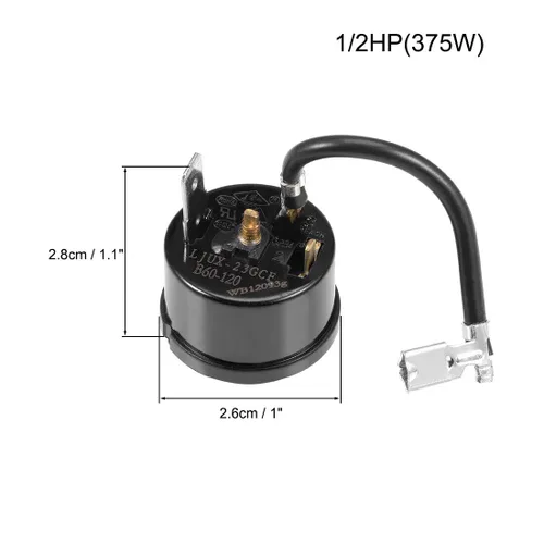 Vista 3 de Compresor termal del protector de sobrecarga del refrigerador 1/2HP 375W pieza de repuesto nueva